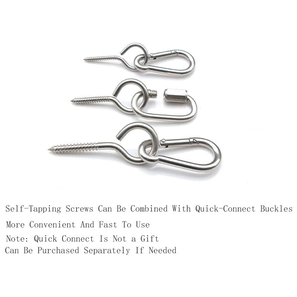 Stainless Steel Screws For Ceiling Screw Eyes, Rust And Corrosion Resistant, 304 Stainless Steel, Heavy Duty Eye Bolts Easy To Install, Indoor & 9048212434467