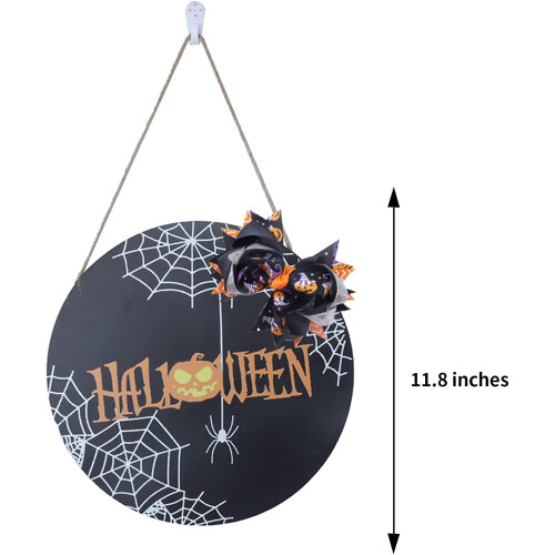 Στοιχειωμένη πινακίδα για το Halloween, διακόσμηση μπροστινής πόρτας με γοτθική 1