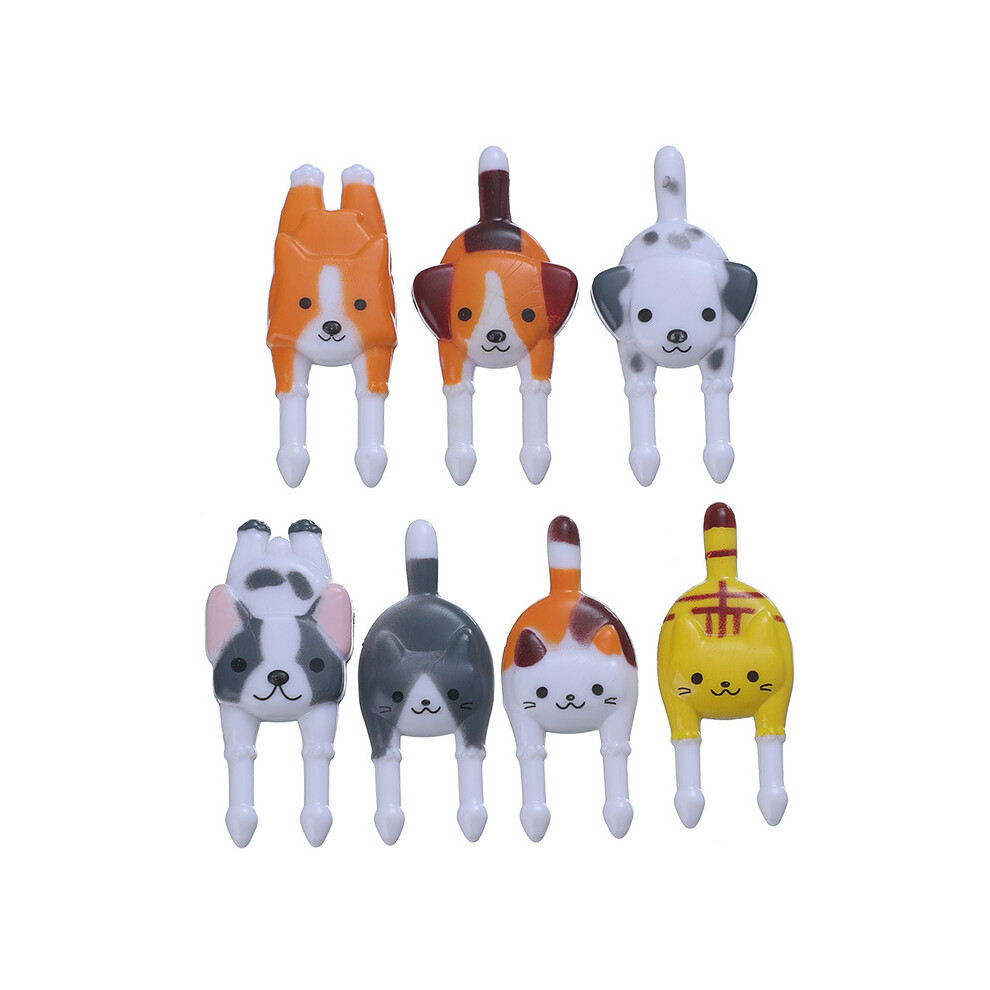 Mini Bento Food Picks For Creative Design Party Supplies, Safe Material Cute Cartoon Animals Reusable Plastic Decorative Food Picks