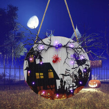 Vintage-Halloween-Dekoration, ideal für Ihre Haustür oder Wand, hochwertiges Holz garantiert Langlebigkeit, rustikale Holzschilder mit einem Hauch