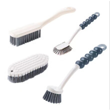 Conjunto de escovas de limpeza com cerdas de nylon, escova de cozinha multiuso de 2 lados com cabo ergonômico e design antiderrapante, ideal para