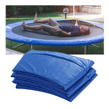 16FT Outdoor Trampoline Safety Pad Waterproof PVC Spring Cover with Blue Foam Edge Protector