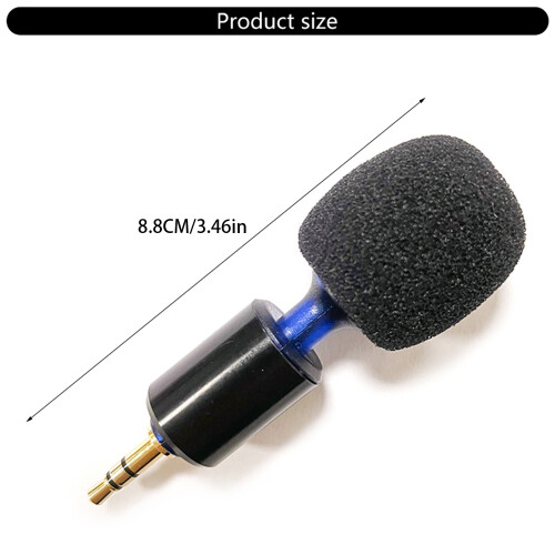 Buigbare 3,5 mm mini-cameramicrofoon met winddichte-Blauw 1