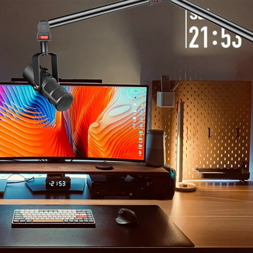 Aluminium 3 Magics desktopmicrofoonhouder met volledige 360 2