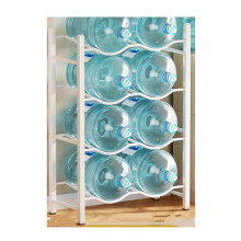 Water bottle holder, Sturdy, Removable water jug organizer for garages, restaurants, gyms, White