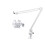 Support de bras de Microphone pliable-Cadre en métal blanc 35W 1