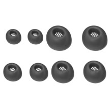 Écouteurs en Silicone souple, 4 paires, oreillettes,-Noir