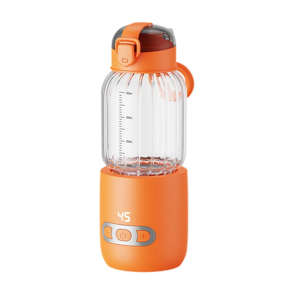 Portable Milk Warmer Electric Kettle 400Ml Rechargeable Bottle Warmer For Travel Car Vehicle Orange