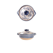 Soup pot clay pot, flat mouth, sticky pot, rice, special ceramic, gas, household, frying pot, soup casserole