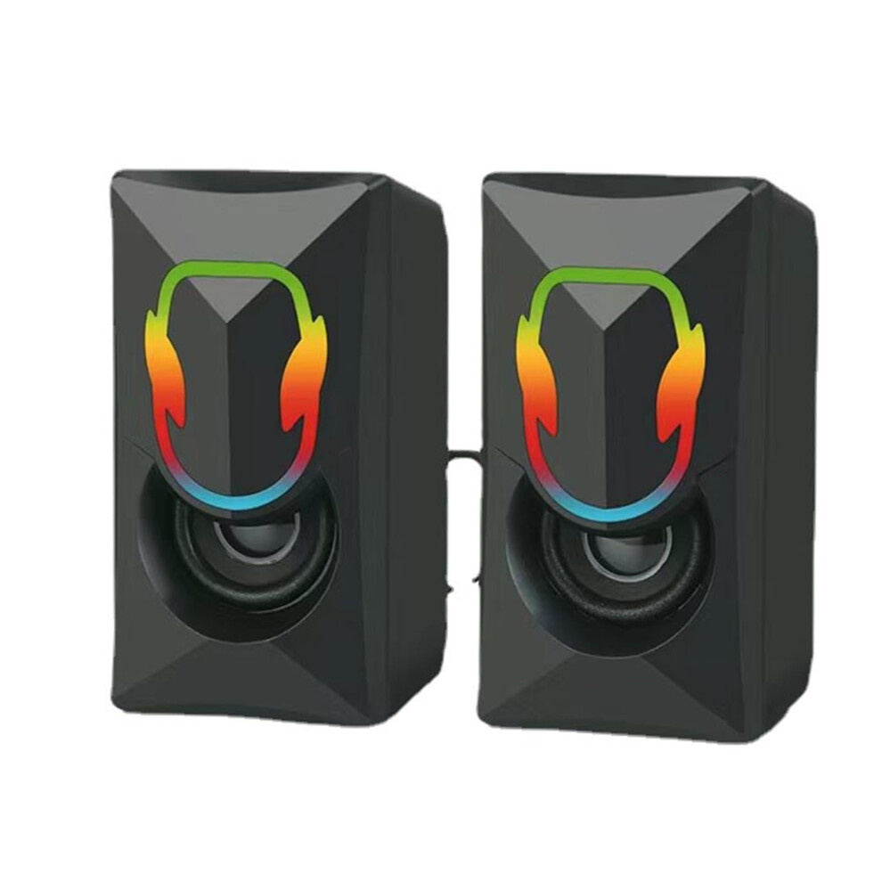 Pc Rgb Speakers With Enhanced Bass Diaphragm And Rgb Breathing For Gaming Desktop Light 9189345088674