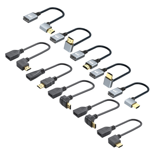 4K HDTV Extension Cable Highly Speed Data-left type Metal 60Hz 2