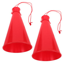 Amplifier Microphone Megaphone 2pcs Loudspeaker Prop for Sports Cheering Red Plastic Noise Maker