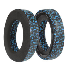 Sound Isolating Ear Pad Ear Cushions for-Black and blue print