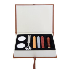 Retro-Geschenkset mit Wachssiegeln, dekoratives Einladungs-Siegelset, Vintage-Wachssiegelstempel-Set mit eingraviertem Anfangsbuchstaben für