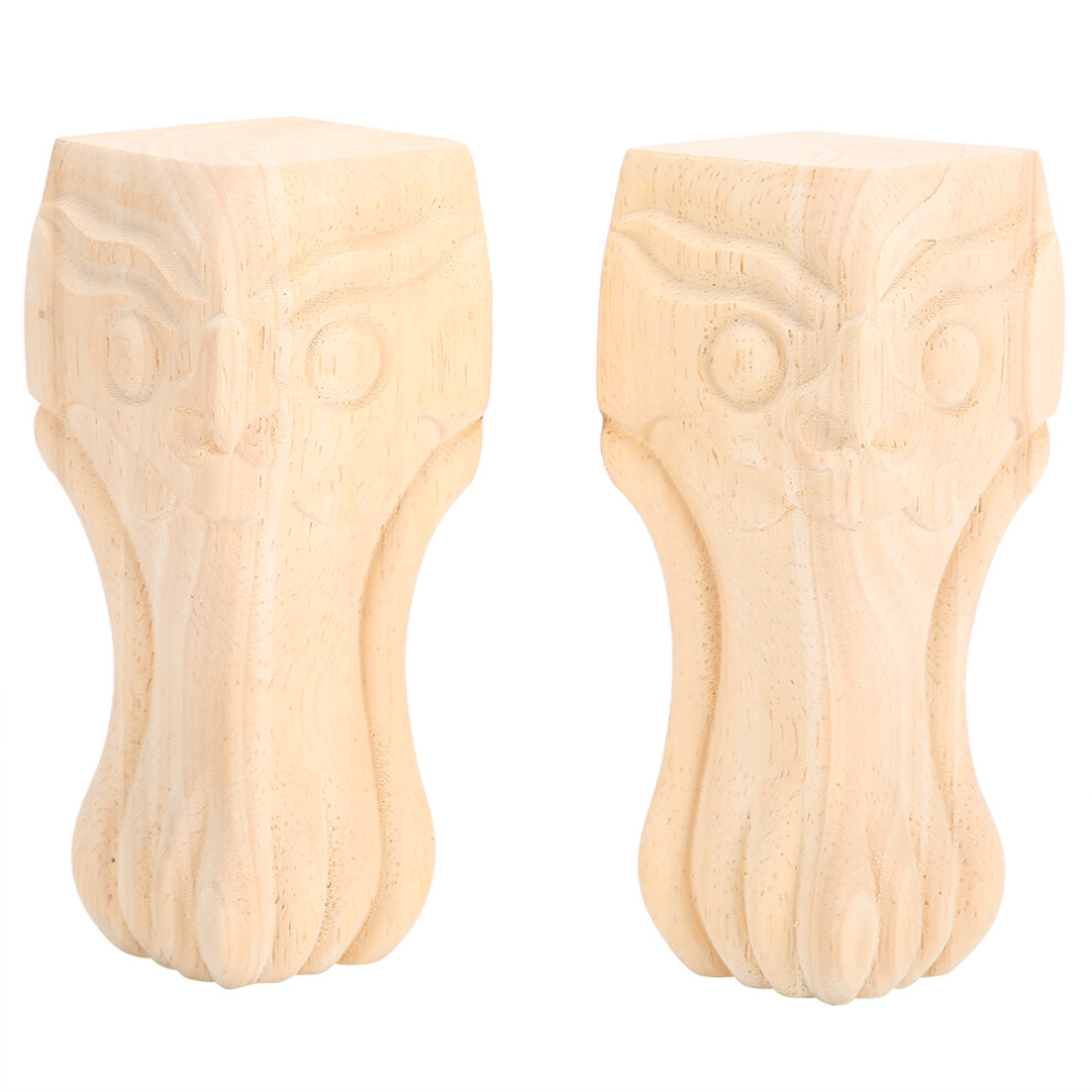 Wood Furniture Legs Exquisite Carving Strong Loading Capacity Solid Wood European Style Replacement Feet For Sofa Tea Table Tv Cabinet Bedside Table 9340258791994