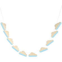 Wooden Cloud Themed Garland Set For Versatile Home Decor Handcrafted Nursery Accessories Eco Conscious Kids Room Party Decor Includes String And 10pcs
