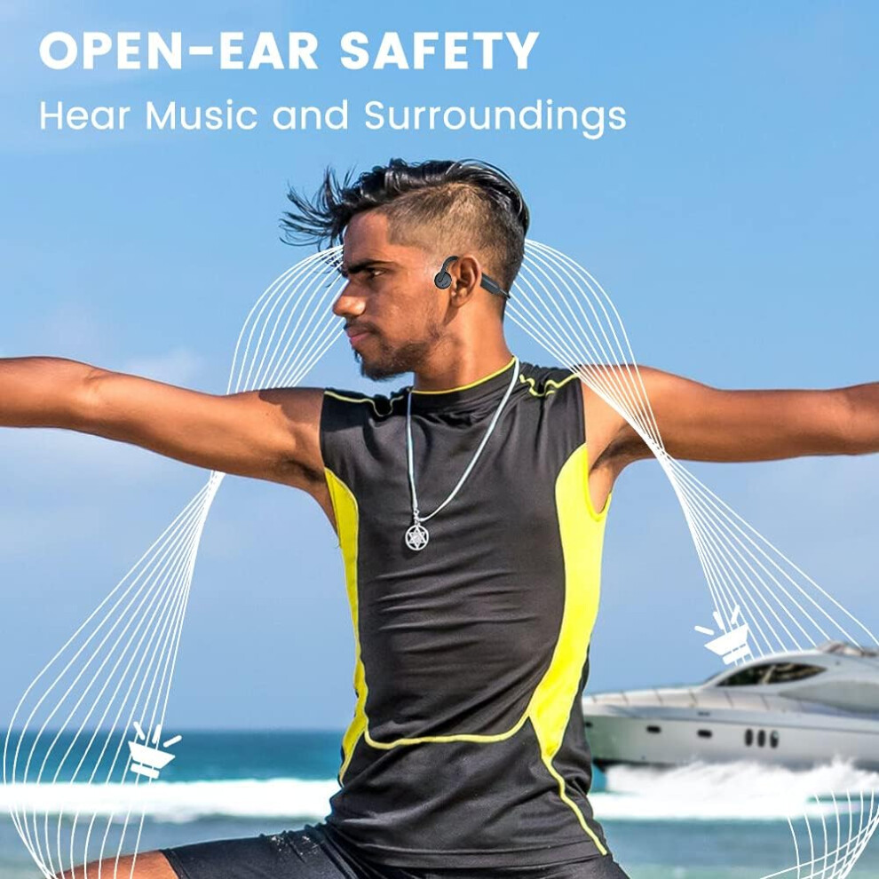 Revolutionary Bone Conduction Headphones, Open Ear Design Ensuring Safety And Awareness, Bluetooth 5.3 For Seamless Connectivity, Ideal For Sports 9128293406673