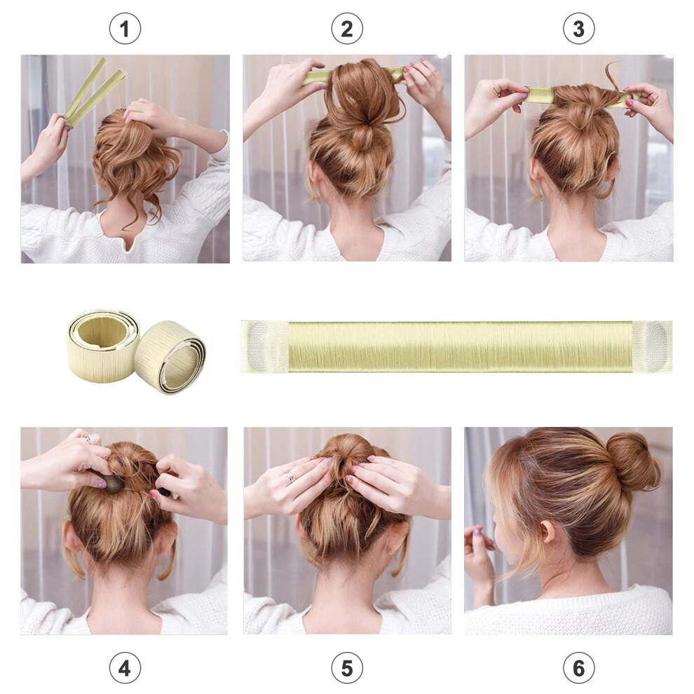 Unisex Blonde, Lightweight And Durable Bun Makers, Professional Ballet Bun Shaper For Salon-Perfect Results, All-Day Hold, Versatile Compatibility And