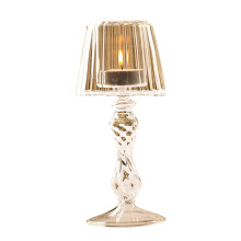 Vintage Glass Candle Holder Table Lamp Shaped Crystal Decorative Candlesticks Romantic Atmosphere Creator Wedding Dinning Centerpieces For Bedroom