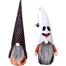 Minőségi anyagokból készült halloweeni dekorációk, skandináv Tomte Nisse boszorkánytörpék emlékezetes asztaldíszként, hangulatteremtő
