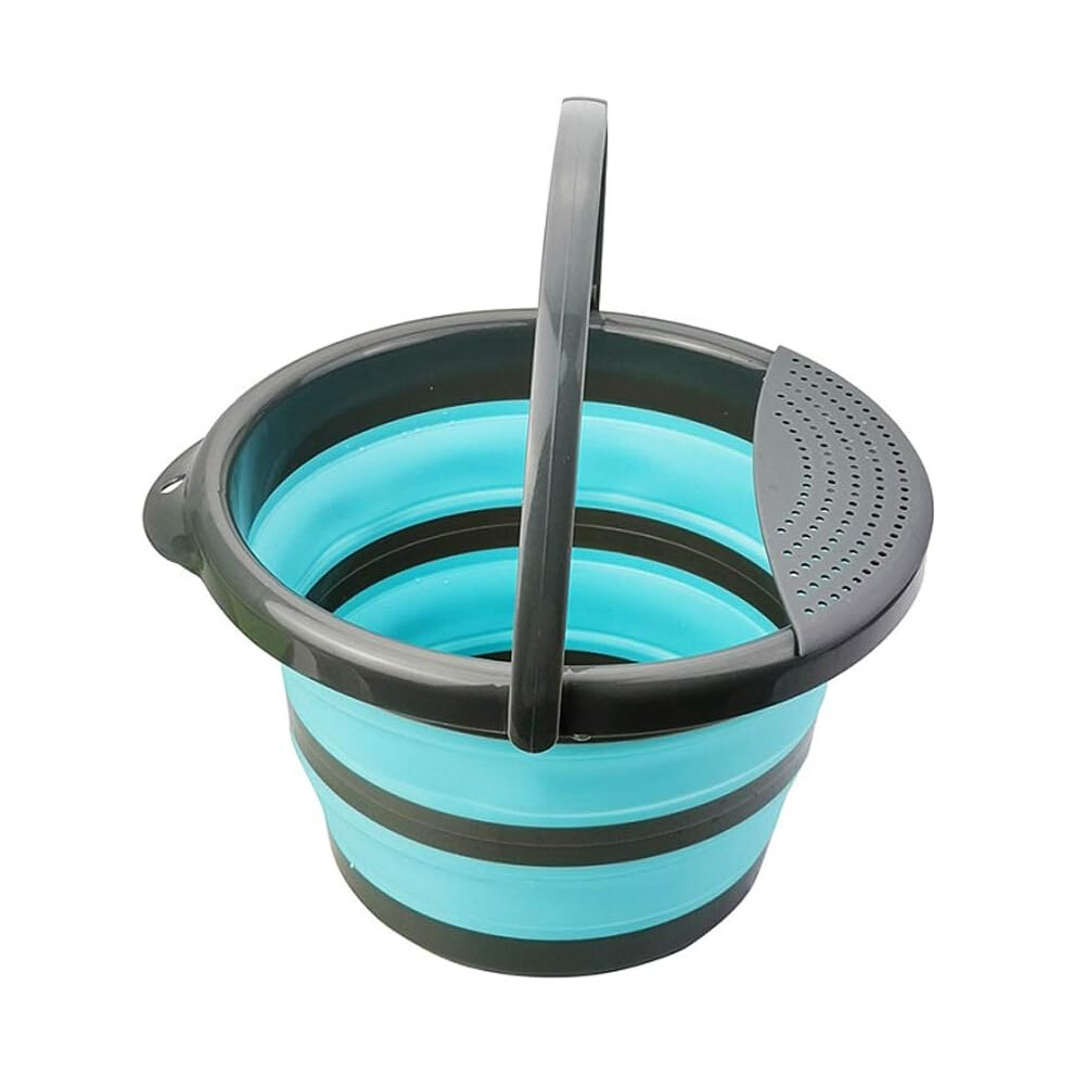 Multi-Purpose Foldable Bucket For Home And Garden, Collapsible Bucket With Portable Handle, Space Saving Gardening Bucket For Watering Cleaning, 9128293212274