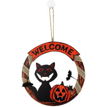 Στοιχειωμένες διακοσμήσεις για το Halloween, ανθεκτική ξύλινη πινακίδα πόρτας,