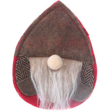 Wijnfleshoezen met kerstkaboutermotief, gemaakt van non-woven materiaal, voor feestelijke decoratie in huis en tafeldecoratie voor een vrolijke