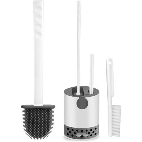 Heavy Duty Bathroom Plunger, Premium Bristles With Automatic Design For Easy Use (White)