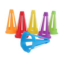 6pcs Roller Skating Marker Cones Lightweight Agility Training Obstacles for Soccer Practice Bright Colors for Athletes
