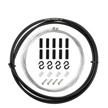 Bicycle Brake Cable and Bike Shifter Cable Set, MTB and Road Bike AllWeather Housing, Black 4mm