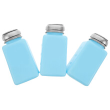 3Pcs De Álcool 180Ml Reutilizável Com Bomba De
