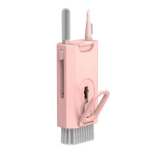 8in1 Keyboard Cleaning Kit with Keycap Puller and Brush for Earphones and Computer, Pink