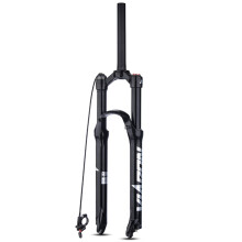 Mountain bike front fork, straight tube, cable steering, 26/27.5/29 inches, rebound adjustment, air suspension