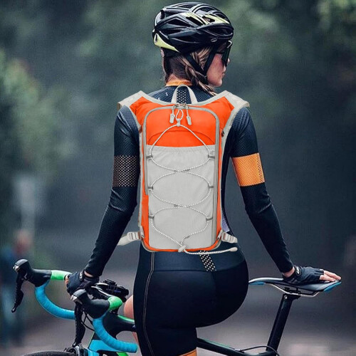 Running Backpack  SweatResistant Marathon Hydration Daypack  Breathable  Reflective for Running, Cycling, Orange C 1