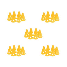 Plastic Windproof Roadblock Cones Set of 5, 10 Pieces, Yellow Traffic Training Cones for Sports and Events