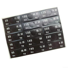 Weight Plate Stickers for Gym Use - Durable PP Material Labels for Weight Identification and Organization