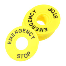 10 Pieces Emergency Stop Ring Replacement for Emergency Stop Yellow Alarm Ring for Easy Installation Durable