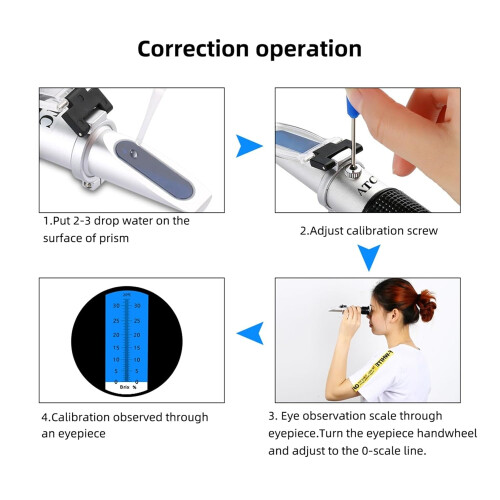 Handheld Brix 32 Refractometer Sugar Meter for Wine and Beer 032% 2