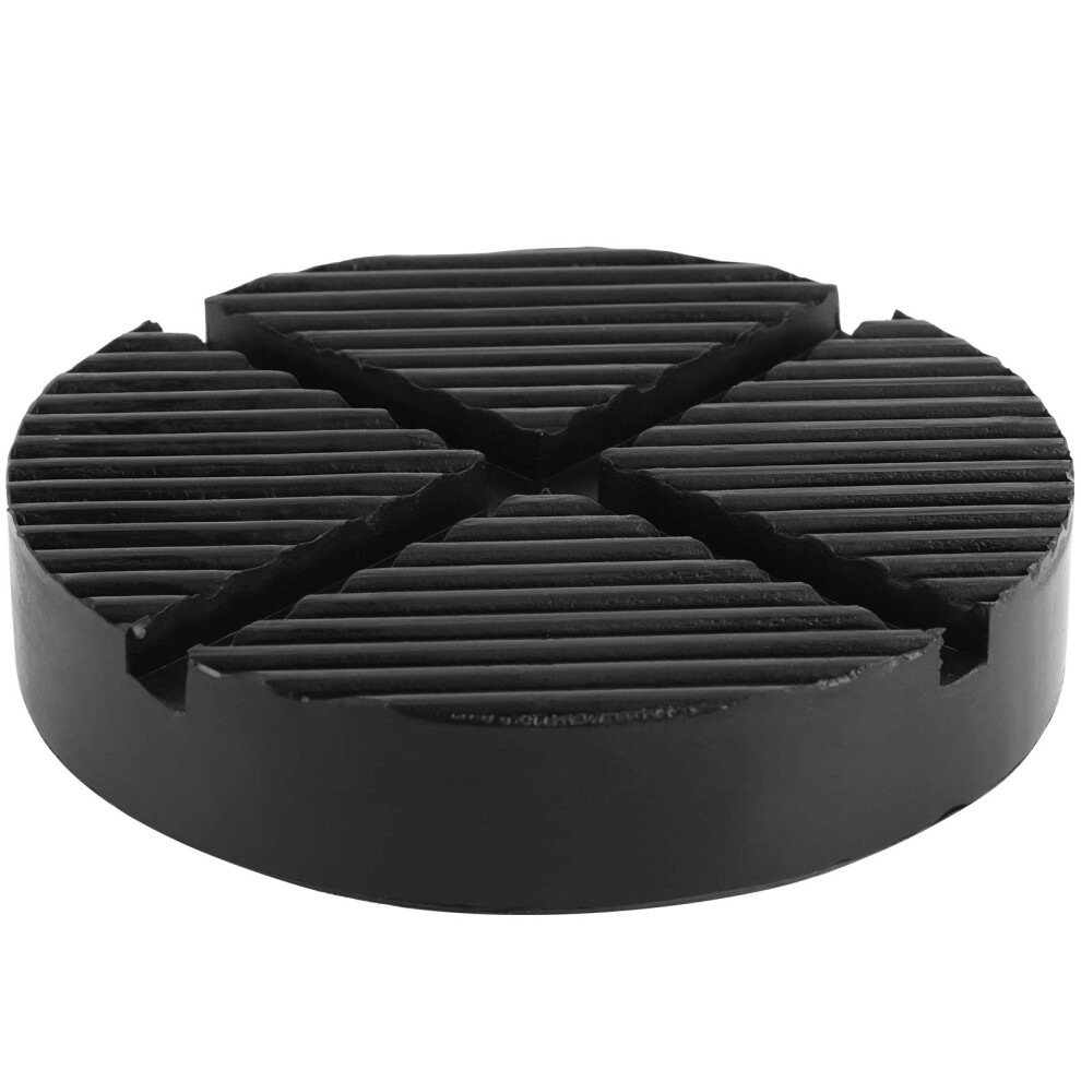 Universal Floor Jack Pad Adapter Slotted Jacking Point Polishing Rubber Disc For Car Suv Durable Rubber Material 125Mm Diameter 9365049997348