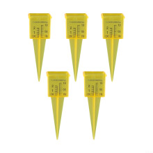 Rain Gauge Outdoor Lawn and Garden Rainfall Measurement Tool with Clear EasyRead Scale, 5pcs