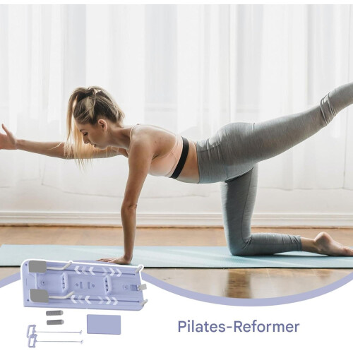 Floor Pilates Board, Multifunctional Exercise Slider Reformer, Foldable ABS Trainer 1