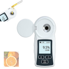 Hand Held Sugar Refractometer Digital, 0-55% Sugar Content Range, Portable with LED Display for Fruit Honey Food Beverages
