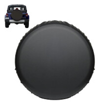 Black PVC 16 Inch Spare Tire Cover Waterproof Weatherproof for SUV Jeep Truck Trailer