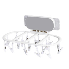 Adjustable Hook Foldable Hanger For Multifunctional Storage, Non Slip Clips Ensure Secure Drying Of Socks Underwear And Towels, Compact And Portable F