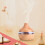 Elegant Touch Wood Grain Aromatherapy Oil Diffuser, Υγραντήρας Cool Mist με LED που αλλάζει χρώματα, Φορητός 3