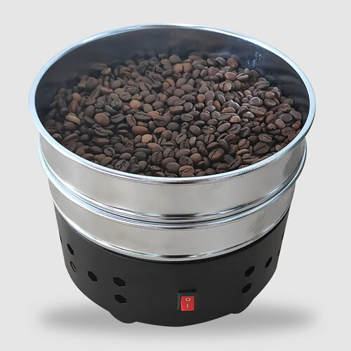 Coffee Bean Cooler for Home Roasting Rich Flavor Double Layer Black
