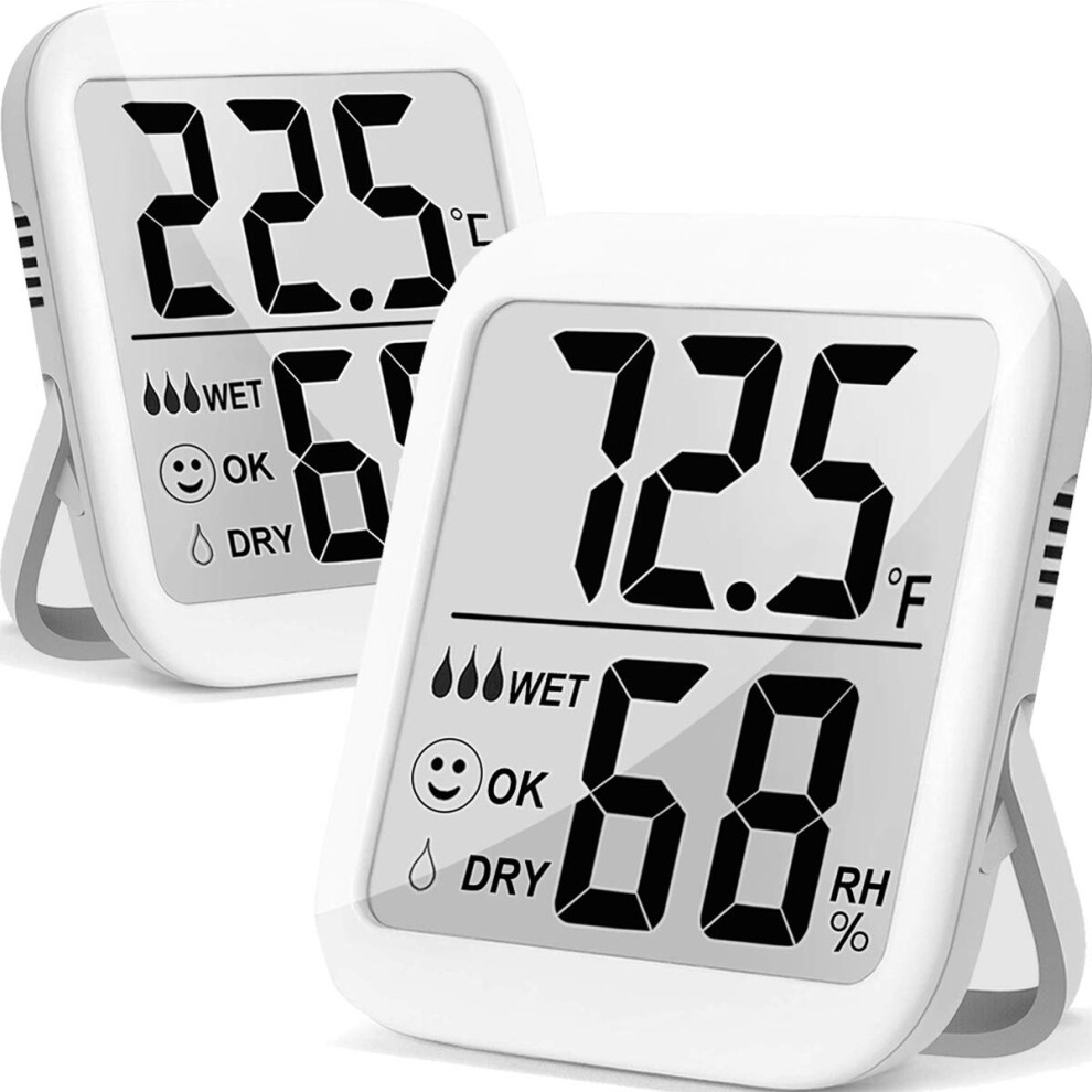 Thermometer Monitor For Indoors Hygrometer, Digital Hygrometer With Weather Indicator And Comfort Face Display, Perfect For Garden Soil, Greenhouse, 9128293620796