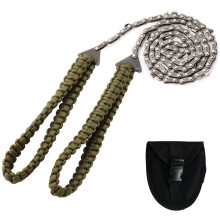 Paracord Handle Portable Chainsaw, Fast Wood Cutting Multipurpose Hand Saw With Compact Belt Loop Pouch, Industrial-grade Steel Chain For Emergency