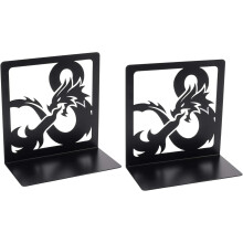 Suportes de livros exclusivos em formato de castelo de dragão, suporte decorativo com metal antiderrapante para livros, DVDs e videogames, design de