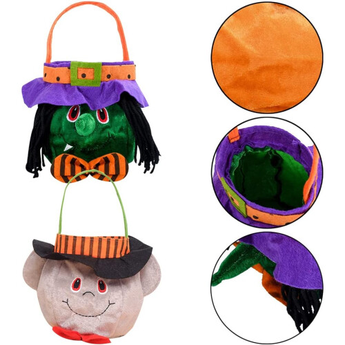 Διακριτικοί κουβάδες για λιχουδιές για το Halloween, από βελούδινο υλικό υψηλής 2
